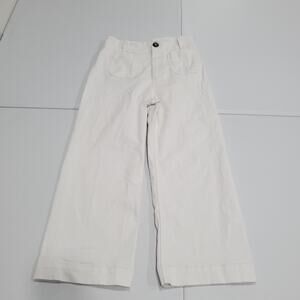 Maeve Anthropologie Pants Womens 29 White Colette Wide Leg Crop Denim